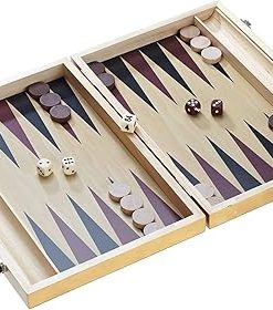 Wooden Backgammon Lyon 35 cm 13.5 Inch Classic Strategy Board Game 2