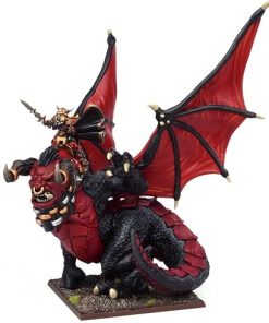 Kings Of War, 2nd Edition: (Abyssal Dwarf) Supreme Iron-caster on Great Winged Halfbreed