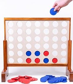 Connect Four Game Set with Carrying Case and Finished Wooden Frame 2