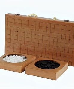 Foldable 19×19 Wooden Go Game Set for Adults Travel Gift Box