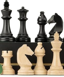 Professional 18.875 Inch Wooden Chess Board and Pieces for Tournaments
