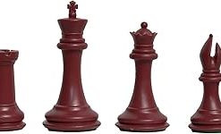 Collector Plastic Chess Set by The House of Staunton – Red and White 2