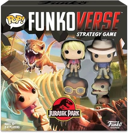 Funkoverse Jurassic Park 100 Board Game 2 to 4 Players Multicolour Funkoverse Jurassic Park 100 Board Game 2 to 4 Players Multicolour