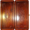 Backgammon Board Game Set 21 Inch Wood Crocodile Leather Handmade Gift 4