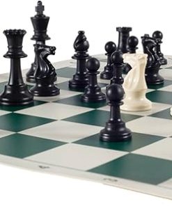 Wholesale Chess Triple Weighted Tournament Pieces and Board Forest Green 2