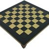 Brass and Green Chess Board with One Inch Squares for Classic Play 3