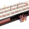 Blueberry 14-Inch Wooden Folding Chess Set with Vintage Carved Pieces 3