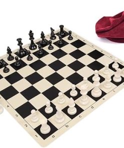 Wholesale Chess Triple Weighted Staunton Silicone Chess Set Black