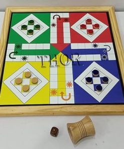 Handmade 2 in 1 Wooden Magnetic Ludo and Snake Ladders Board Game Set 2
