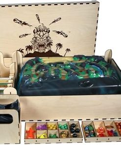 Fireball Island Game Crate Wooden Storage Box with Multiple Trays 2