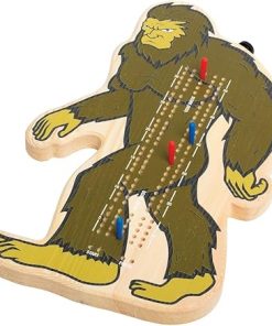Bigfoot Cribbage Board 12 Inches Long Wooden Fun and Games