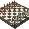 Medium Roman Antique Copper Metal Chess Set with Unique Wooden Board 3