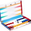 Bey-Berk Emmy Acrylic Backgammon Set 14 inch Board Game Travel Case