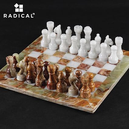 Handmade 12 Inch Green Onyx Marble Chess Set with 32 Pieces 2 Handmade 12 Inch Green Onyx Marble Chess Set with 32 Pieces - Image 2