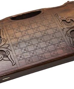Large Hand Carved 23.6 Inch Armenian Backgammon Checkers Board Game 2