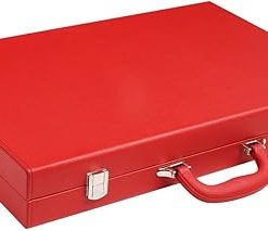 Premium 19 Inch Backgammon Set Large Red Board for Fun Gameplay 2