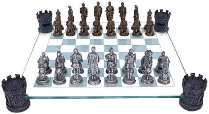 Medieval Knight Chess Set 43cm Gold by Nemesis Now Medieval Knight Chess Set 43cm Gold by Nemesis Now