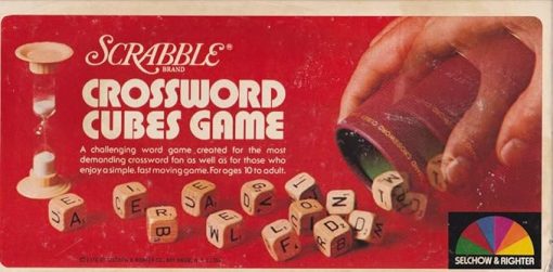 Scrabble Vintage 1968 Crossword Game with Classic Cubes