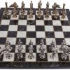 Mythologic Pegasus Metal Chess Set for Adults with Marble Design Board