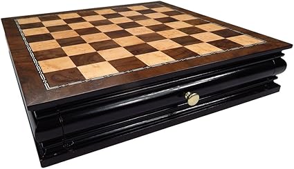 Vada Burl Wood Inlaid Chess Cabinet 13 x 13 Inch Medium Set Only 2 Vada Burl Wood Inlaid Chess Cabinet 13 x 13 Inch Medium Set Only - Image 2