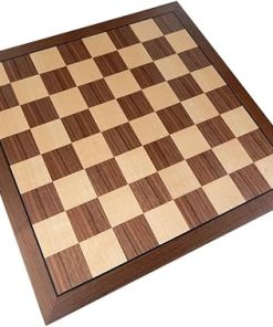 Kratos 15×15 Inch Chess Board with Inlaid Walnut Wood for Classic Play