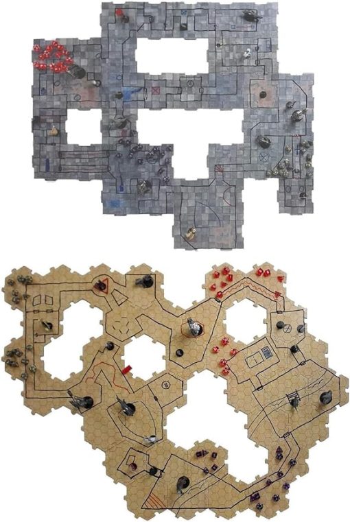 Earthtone Dry Erase Dungeon Tiles in Nine 10-Inch Square Sizes - Image 2