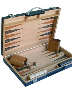 Black Zebra Wood Backgammon Set by WE Games – 15 Inch Size