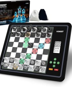 Electronic Chess Set with LED Light for Beginners and Chess Lovers