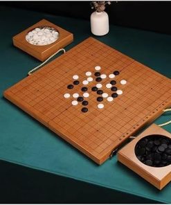 Foldable 19×19 Wooden Go Game Set for Adults Travel Gift Box 2