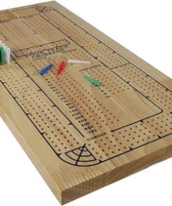 Worldwise Imports Four Track Cribbage Board Game for Four Players