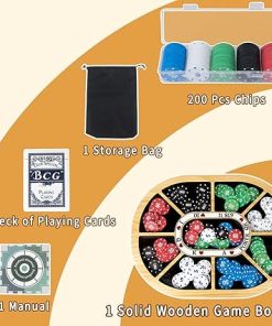 Deluxe Michigan Rummy Game Set with Chips Cards Storage for Family Fun 2