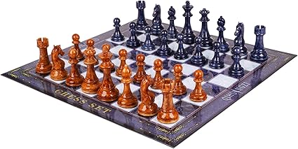Large 18.5 Inch Chess Set with Heavy Zinc Alloy Pieces Portable Travel Game 2 Large 18.5 Inch Chess Set with Heavy Zinc Alloy Pieces Portable Travel Game - Image 2