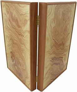 Handmade Olive Wood Backgammon Set with Olive Wood Chips 2