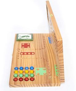 Pickle Sports Marble Wood Get Out Card Game Portable Folding Board 2