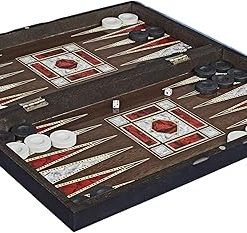 Turkish Platinum Backgammon Set with Elite Wooden Design for All Ages