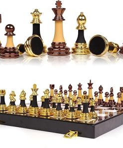 Acrylic Chess Sets for Adults and Kids with Portable Folding Board