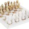Radicaln Marble Chess Set 12” Inches White and Green Onyx Handmade Marble Chess Pieces for Chess Set Board Game – Chess Set, Checker Board Game – Travel Set Chess Figure