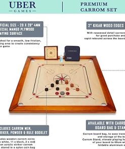 Premium Carrom Board Set 33 x 33 Inch Official Size with Accessories 2