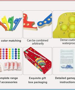 Colorful Pegs and Jokers Board Game for 2-8 Players with Marbles 2