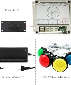 Escape Room Props 4 Button Color Mechanism for 12V Magnet Lock Game 2