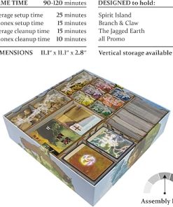 SMONEX Organizer Insert for Spirit Island Expansion Laser Engraved Box 2