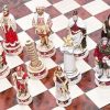 Bello Collezioni Pisa Venice Alabaster Chessmen Set with Luxury Board 3