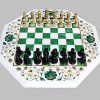 Modern Brass Metal Luxury Chess Pieces Set Silver Antique Design 4