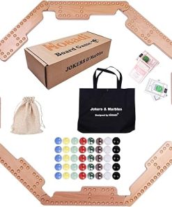 Jokers and Marbles Real Beech Wooden Game for 2 to 8 Players