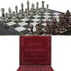 Brass Chess Set with Tribal Warli Art in Leather Storage Box 12×12 inches 4