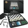 Electronic Magnetic Chess and Checkers Set 8-in-1 Board Game for Kids 4
