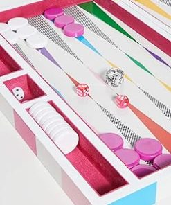 Jonathan Adler Rainbow Checkerboard Backgammon Game Set 2