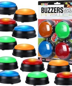 16 Pcs Game Buzzers with Sound and Light for Classroom Team Games