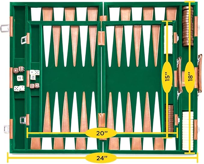 Luxury Designer Backgammon Set on Lexington Avenue Medium Large Sizes 2 Luxury Designer Backgammon Set on Lexington Avenue Medium Large Sizes - Image 2
