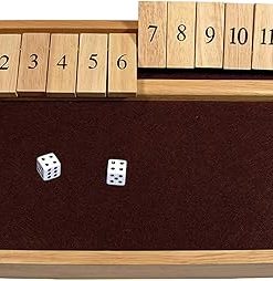 Custom Engraved Wooden Shut The Box Game with 12 Numbers – WE Games